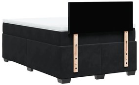 Cama boxspring com colchão 120x190 cm veludo preto