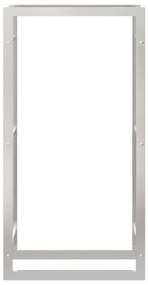 Suporte para lenha 80x28x154 cm aço inoxidável