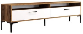 Móvel TV Istanbul – Nogueira/Branco – 180x35x47 cm