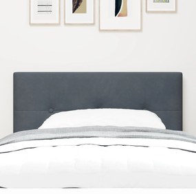 Cabeceira vidaXL Botão Matelassado Cinza Escuro 100 cm Veludo
