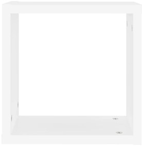 Prateleiras de parede em forma de cubo 4 pcs 30x15x30cm branco