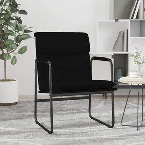 351360 vidaXL Cadeira lounge 55x64x80 cm couro artificial preto