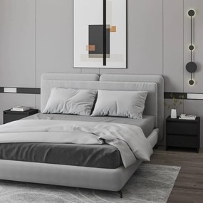 vidaXL Mesas de cabeceira 2 pcs 45x34,5x44,5 cm aglomerado preto