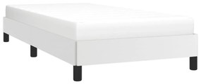 Estrutura de cama 80x200 cm couro artificial branco