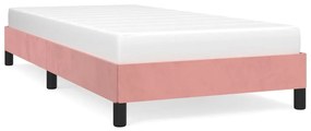 Estrutura de cama 80x200 cm veludo rosa