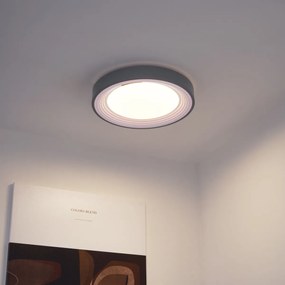Plafon moderno cinza com branco 38cm incl. LED regulável RGB - Kanton