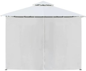 Gazebo com cortinas 600x298x270 cm 180g/m² branco