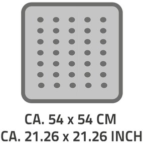 RIDDER Tapete de banho antiderrapante Plattfuß 54x54 cm cinza 67287