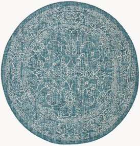 Tapete redondo de pelo curto para interior e exterior Courtyard