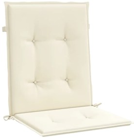Almofadões lombares p/ cadeiras de jardim 2pcs oxford creme