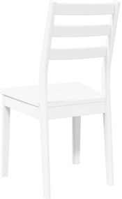 Cadeiras de jantar 2 pcs madeira de seringueira maciça branco