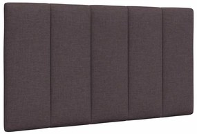 Cama com colchão 90x200 cm tecido castanho-escuro