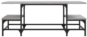 Mesa de centro 100x50,5x40 cm derivados de madeira cinza sonoma