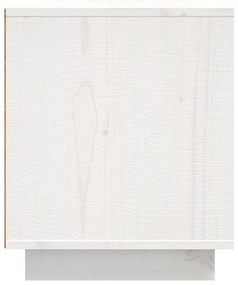 Móvel de TV 156x37x45 cm madeira de pinho maciça branco