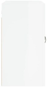 Armário de parede 60x31x60cm derivados madeira branco brilhante
