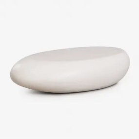 Xaria Mesa De Centro Em Cimento ↔︎ 115 Cm & Branco - Sklum