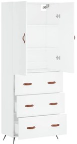 Armário alto 69,5x34x180 cm derivados de madeira branco