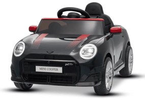 Carro elétrico para crianças 12V Mini Cooper MP3 Player com Controlo remoto, bateria de Lítio Licença Original Preto