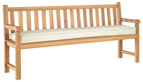 Almofadas de Palete para Banco 2 pcs Creme 200x40x8 cm Tecido Oxford