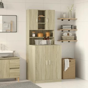 vidaXL Armários p/ máquina lavar 2pcs deriv. madeira carvalho sonoma