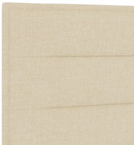 Cama de tecido Creme 160x200 cm vidaXL
