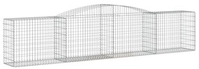 Cestos gabião arqueados 9 pcs 400x50x80/100cm ferro galvanizado