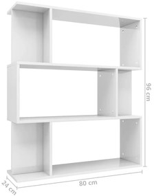 Estante/divisória 80x24x96 cm branco brilhante