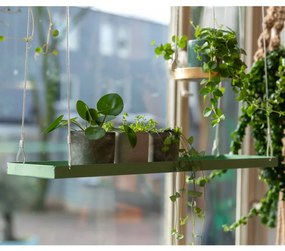 Esschert Design Tabuleiro para plantas suspenso retangular L verde