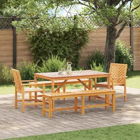 vidaXL Conjunto de Jantar de Jardim com 5 Peças em Madeira Sólida de Acácia