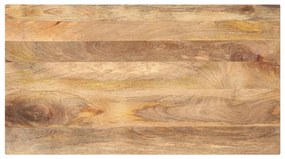 vidaXL Tampo de mesa retangular 100x70x3,8 cm mangueira maciça