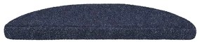 Tapetes de escada adesivos 15 pcs 56x17x3 cm azul
