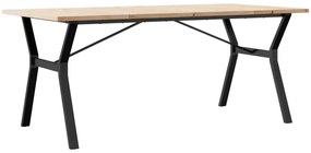 Mesa de jantar estrutura em Y 180x90x75,5cm pinho/aço