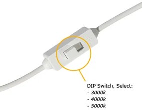 Foco embutido branco com LED 3000K-5000K - Elias Moderno