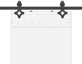 Kit de ferragens para porta deslizante 152,5 cm aço preto