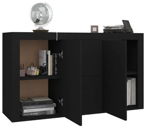 Aparador Hawai de 120 cm - Preto - Design Moderno