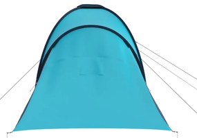 Tenda de campismo 6 pessoas azul e azul-claro