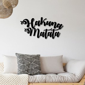 Acessório Decorativo de Parede Hakuna Matata – Preto – 70 x 35 cm