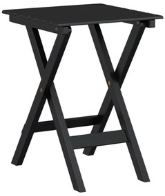Cadeiras de baloiço 2 pcs c/ mesa dobrável álamo maciço preto