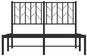 Estrutura de cama com cabeceira 120x200 cm metal preto