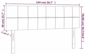 Cabeceira cama 2 pcs tecido 72x5x78/88 cm cinzento-acastanhado