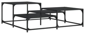 Mesa de centro 107x107x40 cm derivados de madeira preto