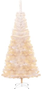 Árvore Natal artificial + pontas iridescentes 210 cm PVC branco