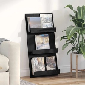 vidaXL Estante de Revistas Carvalho Preto 51 x 11 x 102 cm