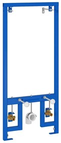 vidaXL Suporte de Parede para Banheiro Azul 50 x 17,5 x 136 cm Aço