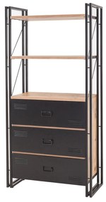 Estante Cosmo – Pinho Atlântico Preto – 90x180x35 cm