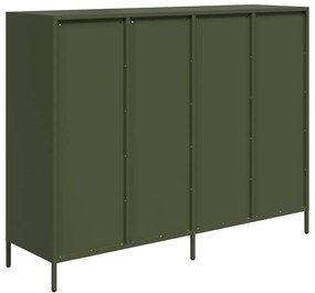 Aparador 135x39x103,5 cm aço laminado a frio verde-azeitona