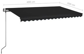 Toldo retrátil automático 400x350 cm antracite