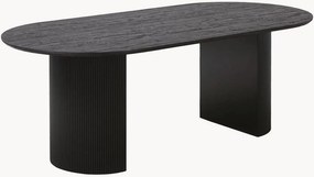 Mesa de jantar oval com efeito de madeira Boavista, 210 x 100 cm