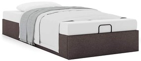 Estrutura de cama otomana sem colchão 90x190 cm castanho escuro
