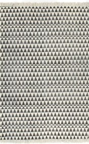 vidaXL Tapete Kilim em algodão 120x180 cm com padrão preto/branco